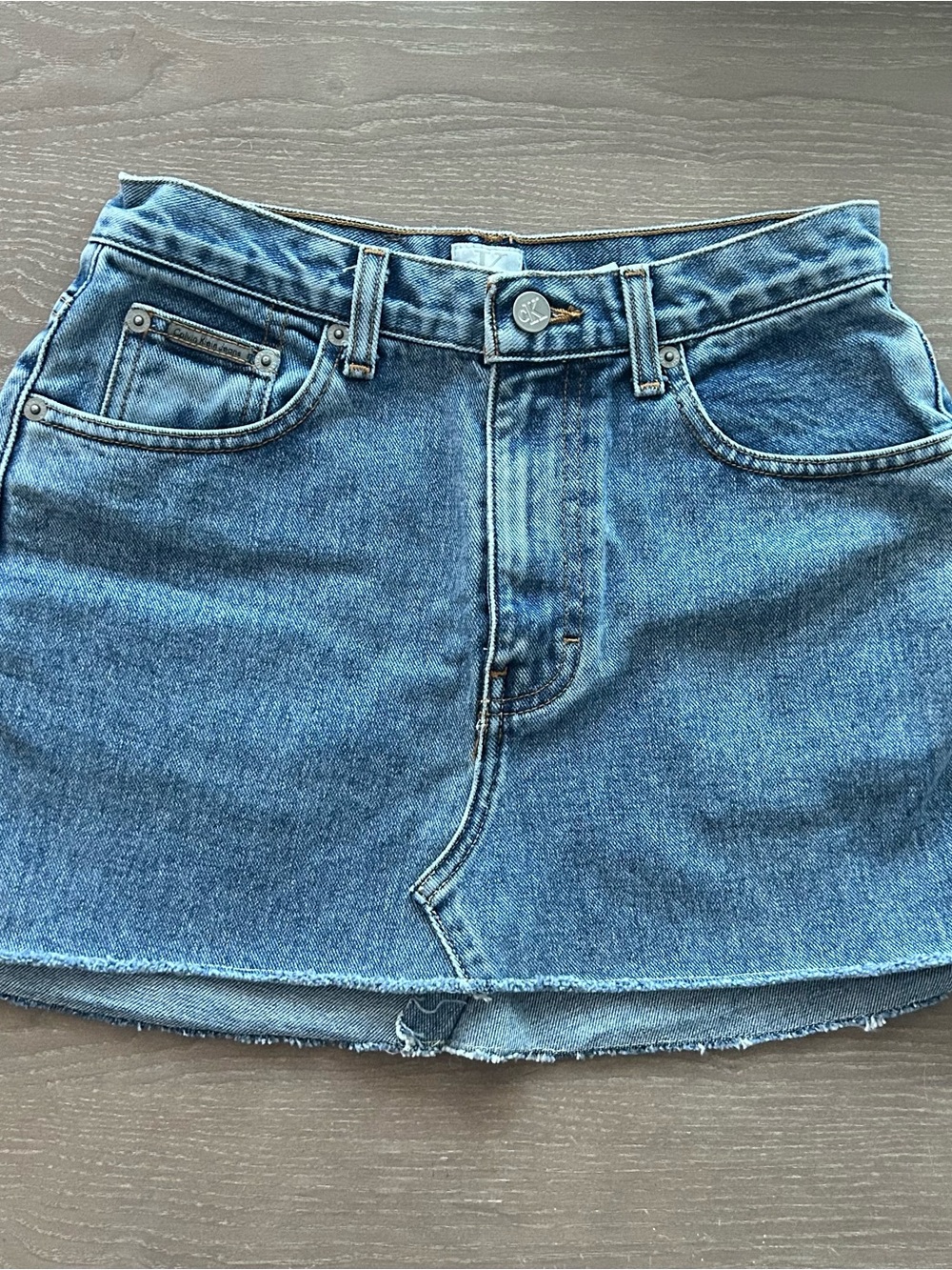 Calvin Klein Jeans Blue Denim Mini Skirt